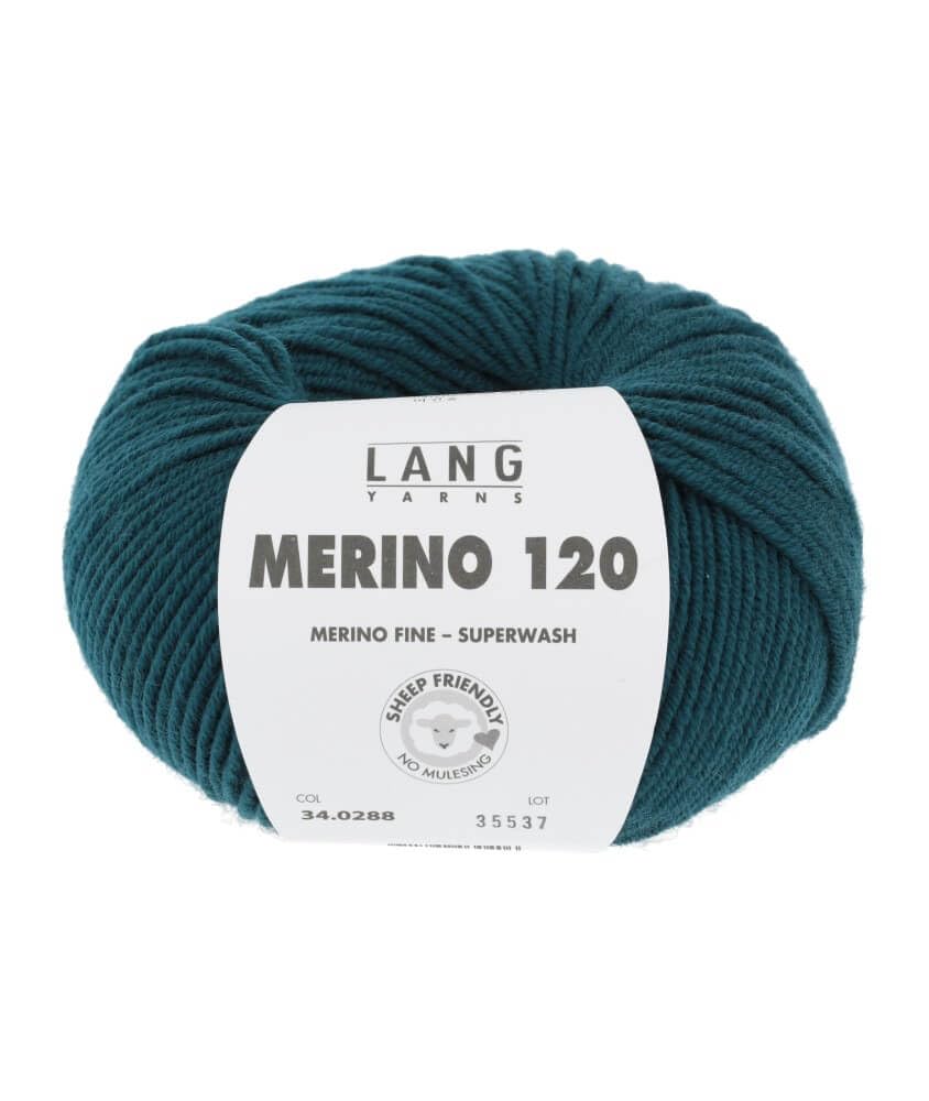 LANG YARNS Merino 120 Häkelwolle | 120 m/50 g, Merino, No Mulesing, Nadel 3