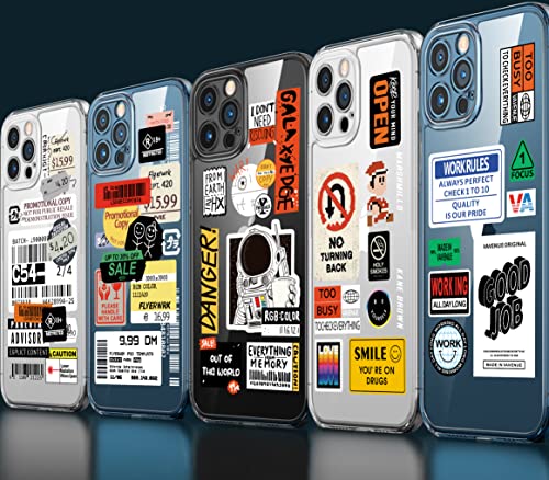 For Cool Iphone 13 Case Clear Funny Mail Label Stickers Design Phone Case For Girls Boys Fashion Kawaii Cute Personality Designer Soft Tpu Full Body Protective Cover For Apple Iphone 13 Case 6.1 Inch #TOP5