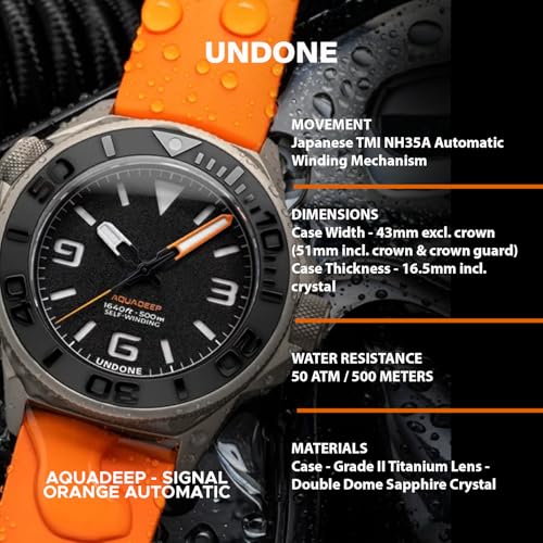 Image of UNDONE Aqua Collection - Mens Automatic Watch, Dive Watches for Men