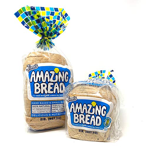 Jim's Amazing Bread / Sliced Whole Cell Wheat Bread 2lb / Gluten Inactive / 5g of Fiber/ 6 All-Natural Ingredients / Non-GMO / Delicious and Healthy (2 Loaves) Jim's Amazing Bread / Sliced Whole Cell Wheat Bread 2lb / Gluten Inactive / 5g of Fiber/ 6 All-Natural Ingredients / Non-GMO / Delicious and Healthy (2 Loaves)
