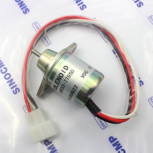 119653-77950 M806808 12V Fuel Cut Off Solenoid - Sinocmp 1503Es-12S5Suc5S Shut Off Solenoid For Yanmar Woodward 4Tnv94L-Sfn Parts, 3 Month Warranty #TOP1