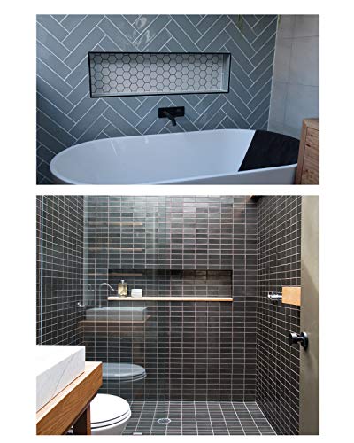 Recessed Bathroom Large Rectangle Shower Niche Ready for Tile 14"X50"Toiletry Storage and Easy Installation with Self-Adhesive Mosaic Mesh