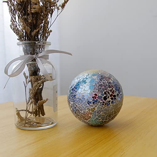 Vskikris 6Pcs 3.15In Multicolor Mosaic Glass Sphere Ball Decorative Mosaic Glass Orbs Mosaic Deco Balls For Bowls Vases Study Table Centerpiece Deocr #TOP1