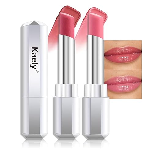 Miniatura 16 de Kaely - 2 piezas de bálsamo labial tintado de miel, lápiz labial de brillo hidratante para labios secos de mujer, maquillaje de mancha de brillo