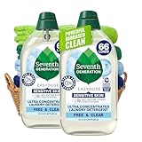 Seventh Generation Laundry Detergent, Ultra Concentrated EasyDose, Free & Clear, 23.1 Fl Oz (Pack of 2) (Packaging May Vary)