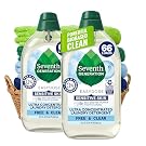 Seventh Generation Ultra Concentrated Free & Clear Laundry Detergent, 23.1 fl oz, 2 Pack, No Dyes or Fragrance, EasyDose Cap, Sensitive Skin Liquid Laundry Soap Targets Stains and Everyday Messes
