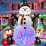 6 FT Christmas Inflatable Snowman Outdoor Decoration with Build-in Multicolor...