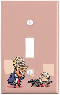 GRAPHICS & MORE Donald Trump Hillary Clinton Mask Scaring Mike Pence Plastic Wall Decor Toggle Light Switch Plate Cover