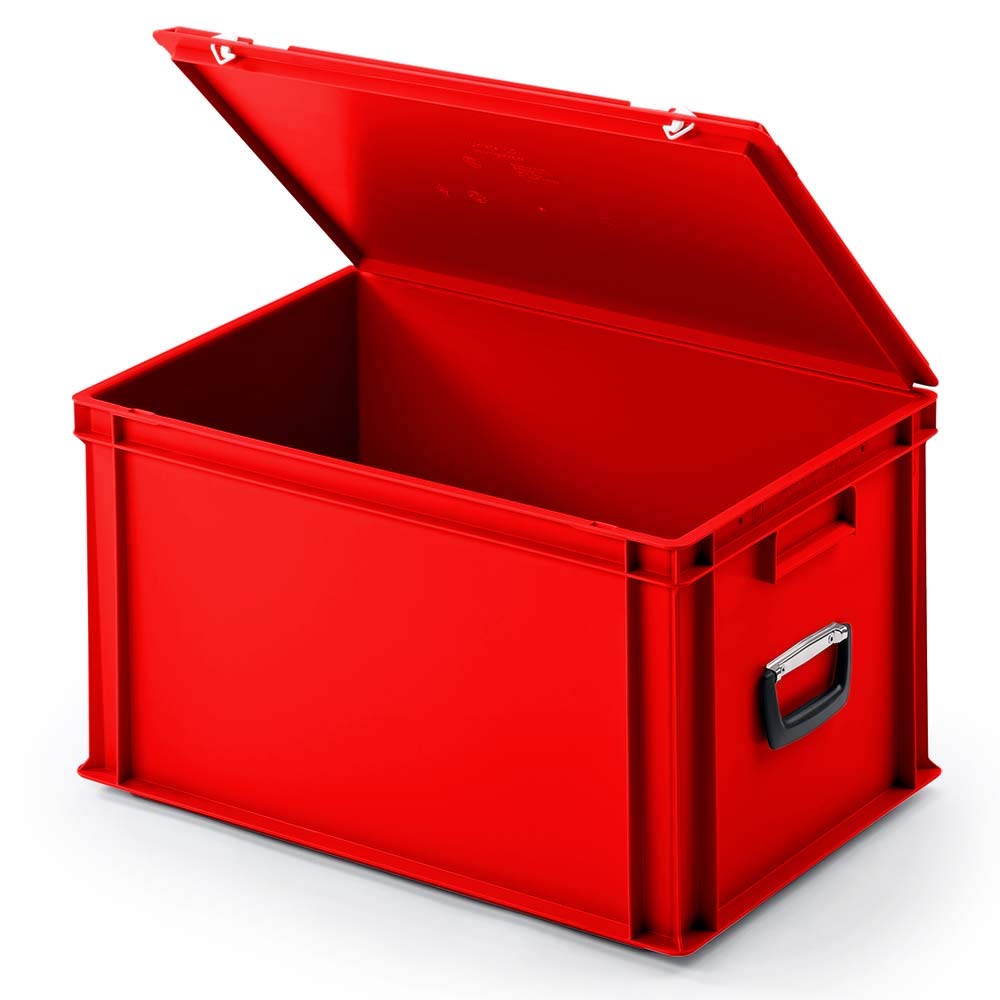 BRB 2 Eurokoffer mit 1 Tragegriff je Stirnseite, LxBxH 600x400x330 mm (rot)