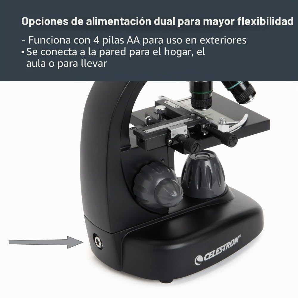 Celestron 44347 TetraView: microscopio digital con pantalla táctil LCD, 40x-400x aumentos, negro/plata