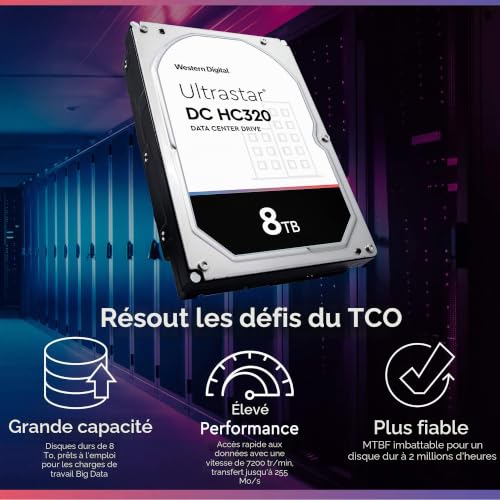 Western Digital Ultrastar DC HC320 disque dur 8 To 7200 trmin 256 Mo 3.5 Série ATA III Neuf - vue 9