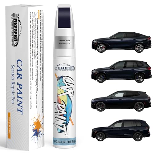 Image of 416 Carbon Black Metallic Touch Up Paint for BMW, Color Exact Match Car Paint Scratch Repair Remover Pen Kit Quick & Easy Fix Vehicle Chips and Automotive Nicks Scuff