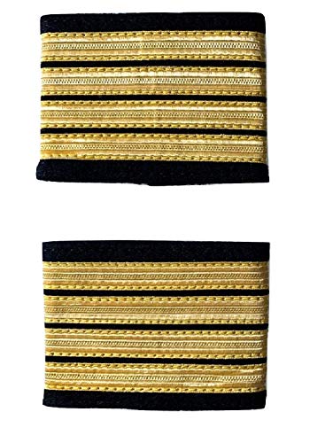 Galon Vendu au mètre, à Coudre, 10mm, Couleur Or, pour Manches de Vestes, épaulettes |Commandant de Bord | OPL | Officier Pilote de Ligne | Co Pilote Cover