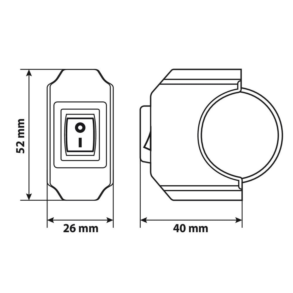Lampa 90462 przełącznik wodoszczelny z cokołem A kierownica