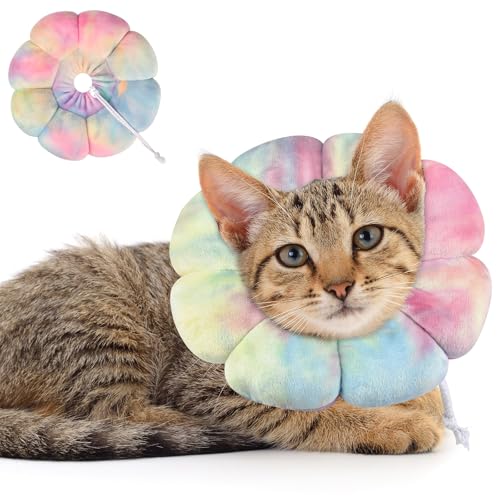 Image of Dog Cat Surgical Recovery Cone Dog Protective Collar, Pet Recovery E-Collar Soft Neck Cone to Stop Licking Wound for Cats & Kittens Small Dog After Surgery
