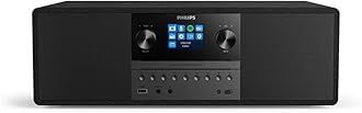 Philips Micro Music System TAM6805 50W All-in-One with Internet Radio, Bluetooth, Spotify Connect, USB, CD Player, DAB+, FM, Bass Reflex Speakers – Compact Audio System for Home, Office, or Kitchen