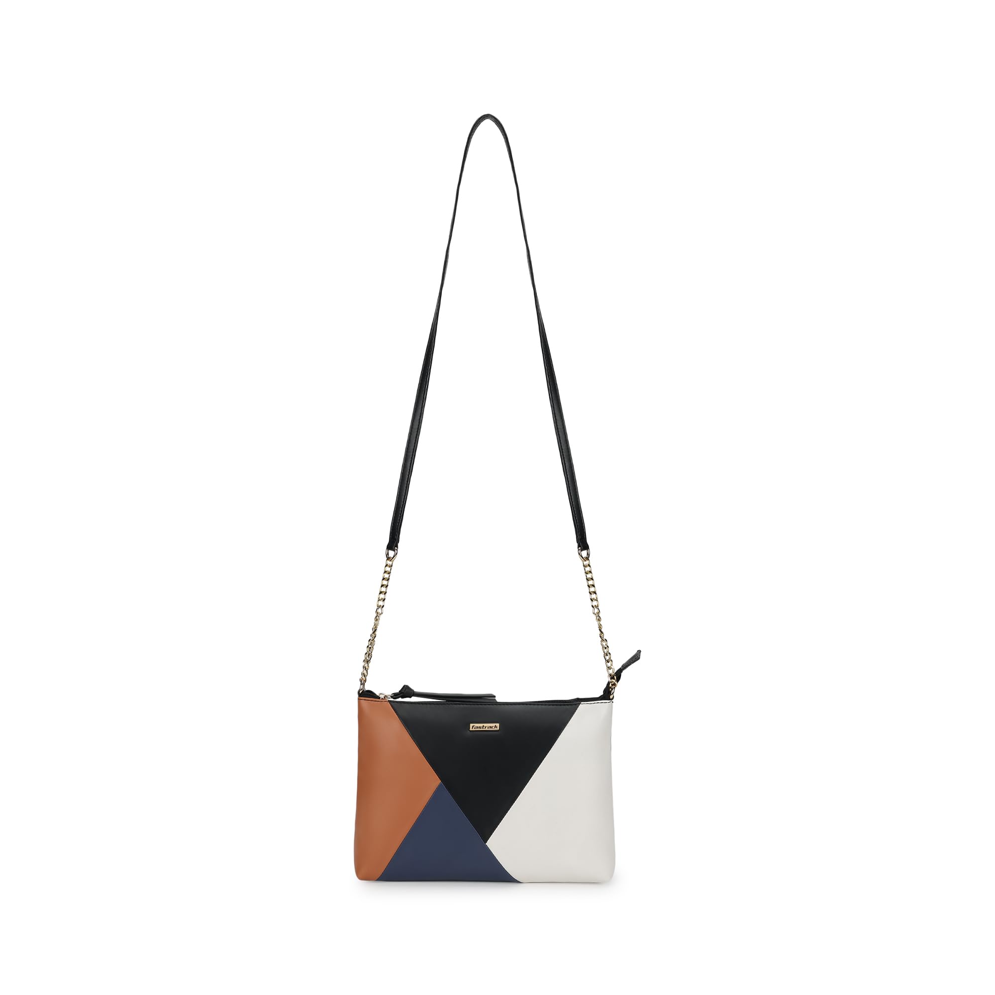 Colour blocked Structured Sling Bag for Women, Girls and Ladies | with Semi Chain Sling Strap | Slings for Casual Carry | Ladies Purse Handbag-image-37