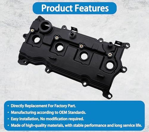 Image of Engine Valve Cover with Gasket & Bolts & Oil Cap Compatible for 2014-2017 Infiniti Qx60, 2014-2017 Nissan Altima Rogue Murano, 2014 Pathfinder 2.5L Replaces# 13264-3KY0A