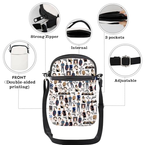 CMNIM Crime TV Show Gifts Talk To Me Baby Girl Crossbody Bag Spencer Reid Merch for Crime Fans Shoulder Purse3