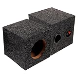 UTHCLO Boîtier Caisson Basse Voiture Bois Enceinte Subwoofer Scellée Accessoire DIY pour A...