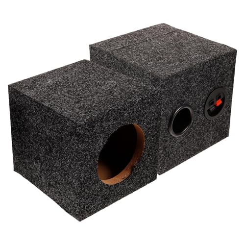 Boîtier subwoofer voiture en bois foncé UKCOCO pour système audio