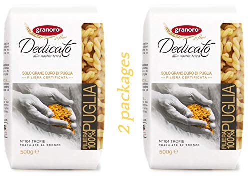 Pasta Granoro Dedicato Bronze Cut Trofie 500gr 17.6oz - 2 packages