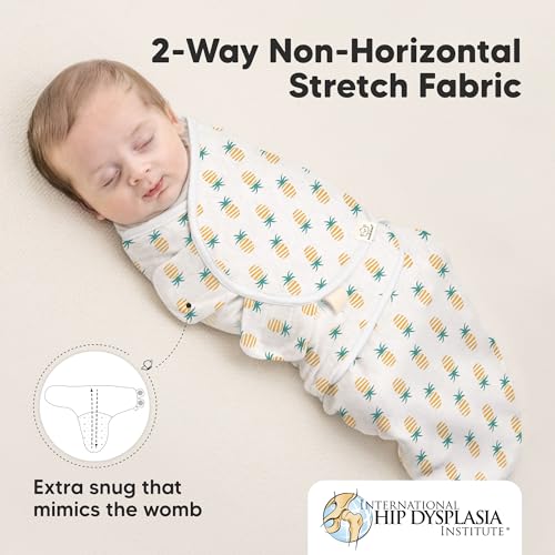 Image of 3-Pack Organic Baby Swaddle Sleep Sacks - Swaddles for Newborns, Infant 0-3 Months, Baby Girls, Boys, Soft & Snug Newborn Sleep Sack, Nursery Swaddling Blankets (Beach Day, OS)