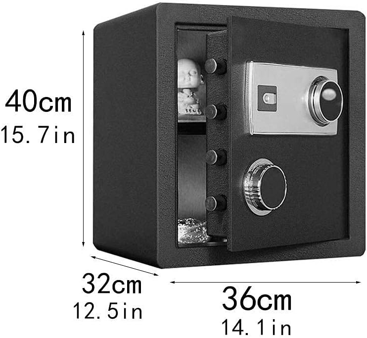 Safety, Mechanical Key Steel Construction, Multicolored -36X32X40Cm Insurance Box Security Cabinet, Gold Safe