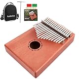 Kalimba 17 Keys Thumb Piano with Tuning Hammer and Accessories Ideal for Beginners and Specialists (Acacia)