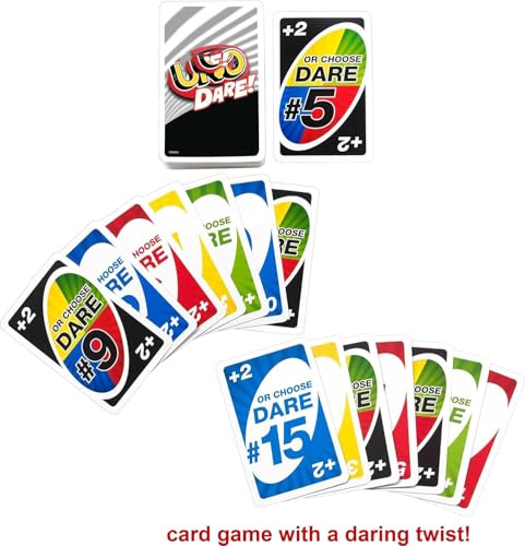Image of Dare Classic Card Game - 112 Colorful Cards | Fun Family & Party Game | 2-10 Players | Easy to Learn | Ages 7+ | Fast-Paced Colour & Number Matching Game for Kids & Adults (UNOs Dare)