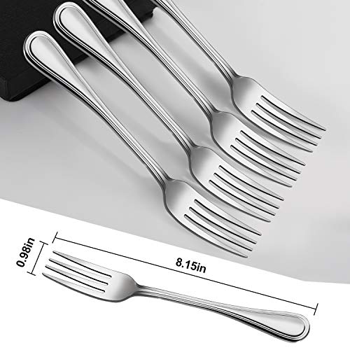 Dinner Fork set, Elegant Life 16-piece Stainless Steel Silverware Forks, Flatware Forks, Mirror Finish & Dishwasher Safe,Use for Home,Kitchen or Restaurant, 8.2inch