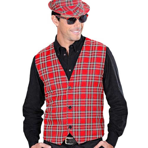 Widmann RED TARTAN VEST (M)