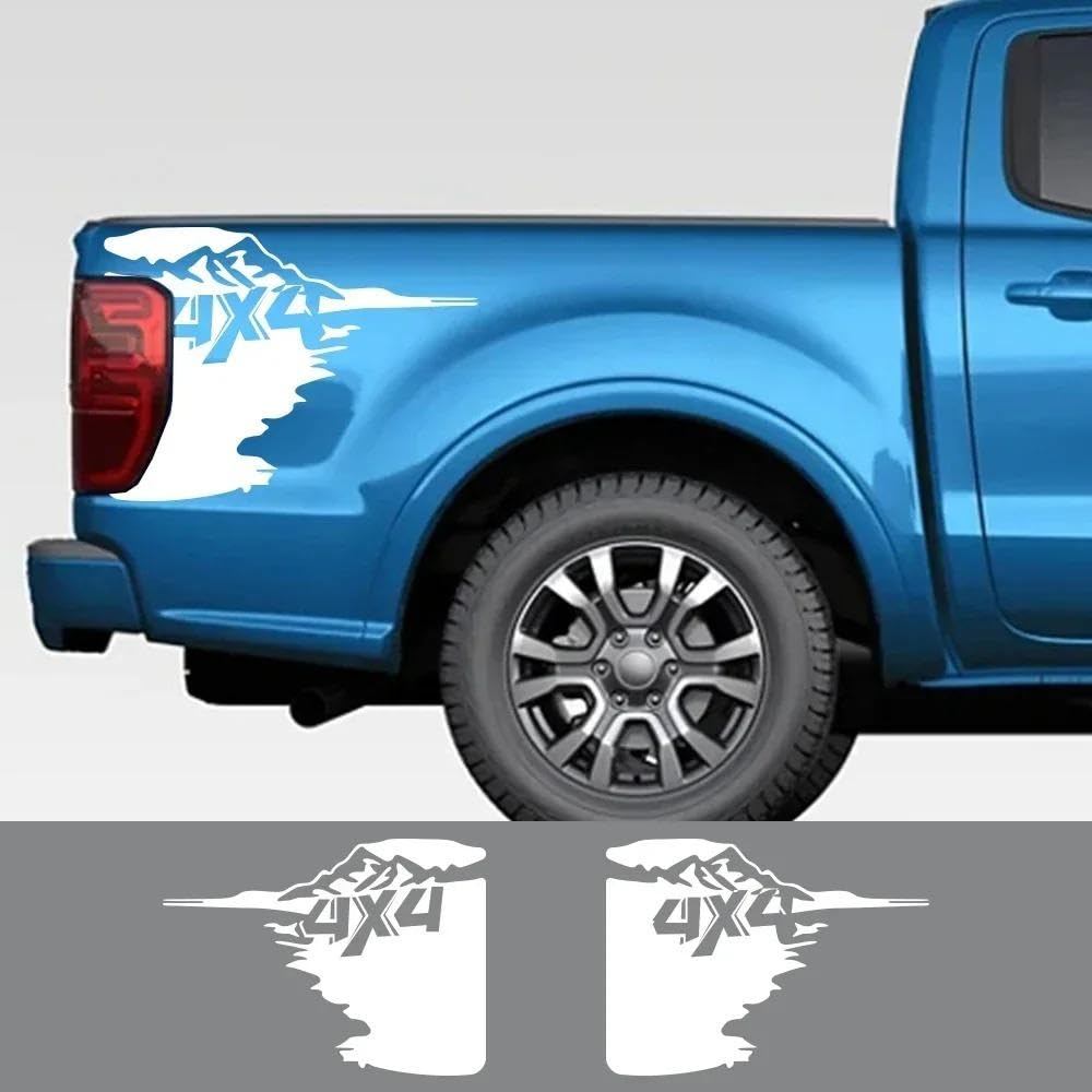 Decalcomanie per Auto Adesivi Decorativi Universali con Decalcomania 4X4 Pickup(Colorful Laser)