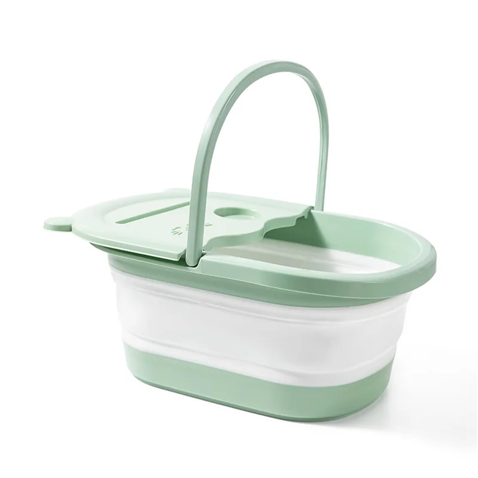 Baño De Pies Plegable Cubo plegable for baño de pies, lavabo for masaje , bañera for el hogar, cubo for for adultos, for remojo(Light green)