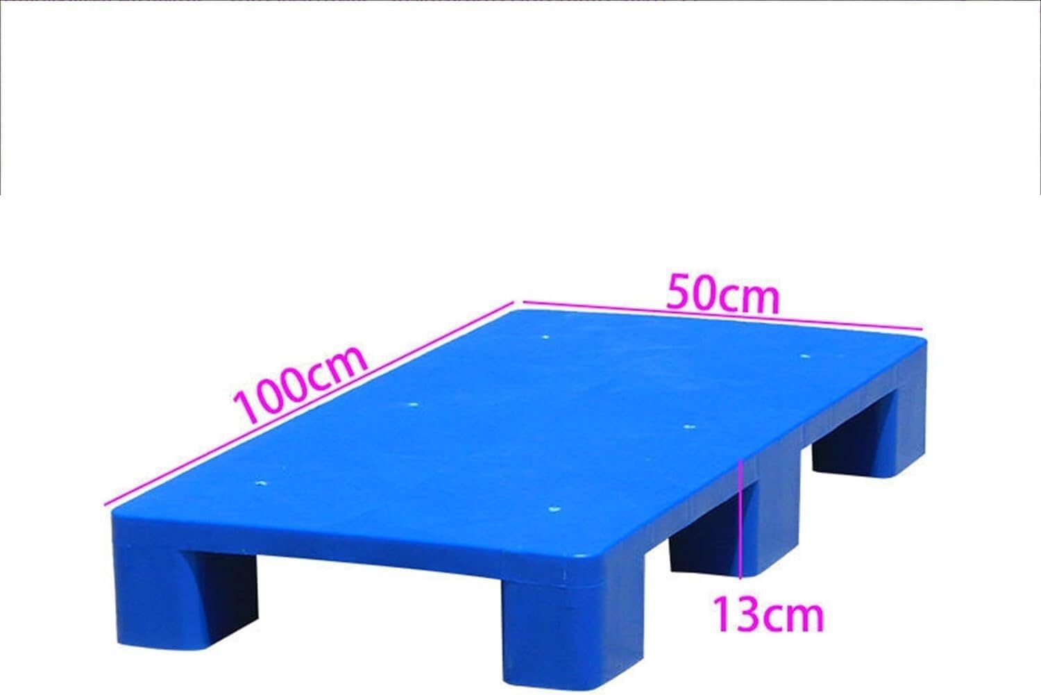Plastic Ventilated Floor Trays, Moisture-Proof Floor Pallets, Strong Load-Bearing Capacity, Warehouse Floor mat for Basement Storage Grille Ventilation pallets,Blu-100x50x13cm