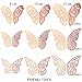 72 Pieces 3D Butterfly Wall Decals Sticker Decal Wall Decor Art Decorative Sticker 3 Sizes for Room Home Nursery Classroom Offices Bedroom Bathroom Living Room Decor(Rose Gold)