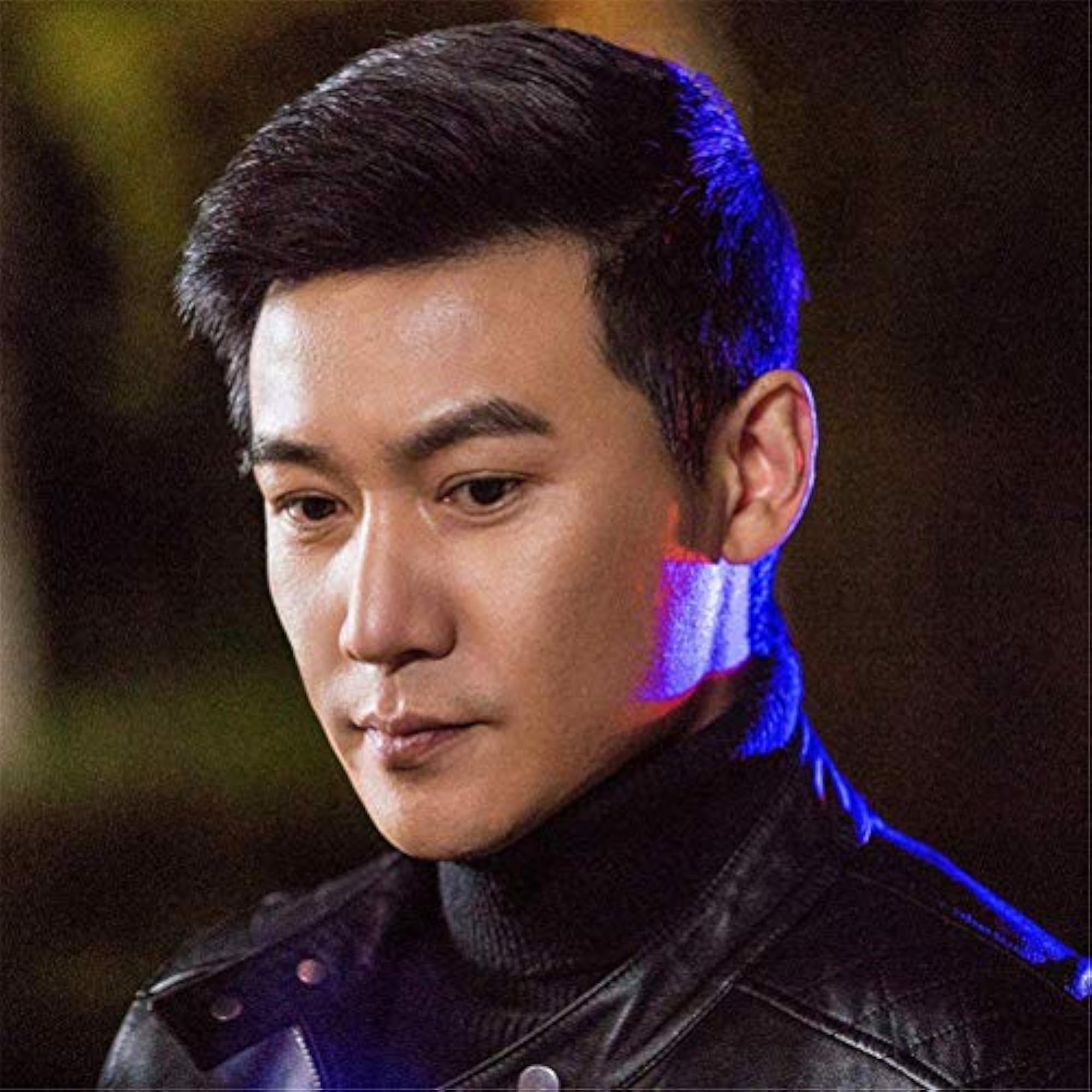 Men's Long Straight Human Hair Wig