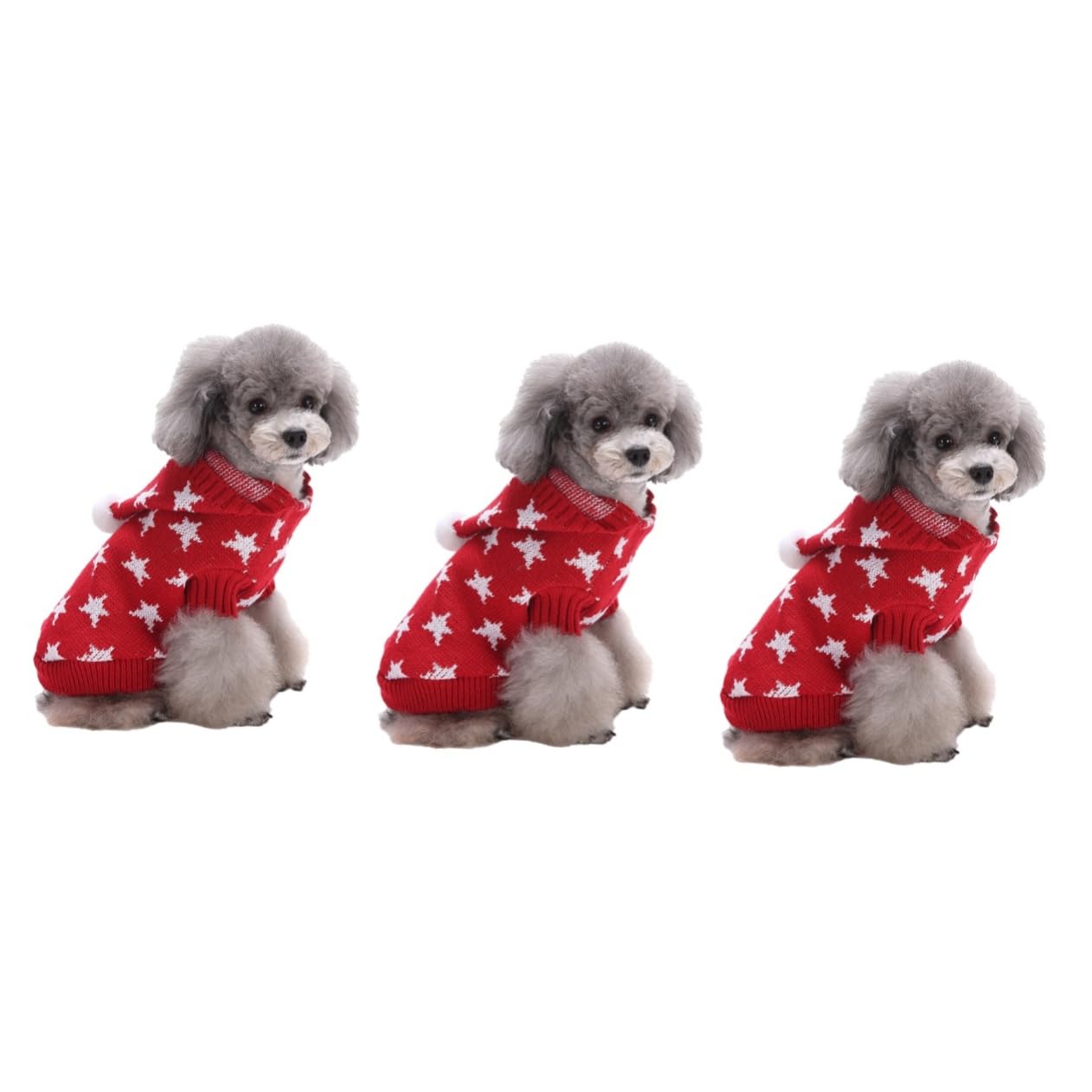 SUPVOX 3 Pezzi di Abbigliamento per Animali Domestici Cappotto Invernale per Cani Forniture per Animali Domestici Maglione per Cani Caldo Costume per Cani Vestiti Natalizi per Animali