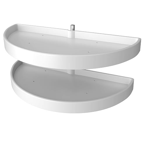 Rev-A-Shelf 33' Pull Out Half Moon Shelves for Blind Corner Kitchen Cabinets, 2 Shelf Sliding Organizer with Hardware, W