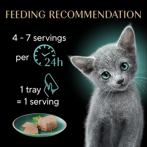 Image of Sheba Perfect Portions Kitten Wet Food,Pate Cat Food Wet Entree,Chicken Recipe,2.6 oz. Twin-Pack Trays (,48 Servings),24 Count (Pack of 2)