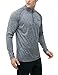 TSLA Men's 1/4 Zip Pullover Long Sleeve Shirt, Quick Dry Performance Running Top, Athletic Quarter Zip T-Shirt, Sun Block Quarter Zip Spacedyegrey, X-Large