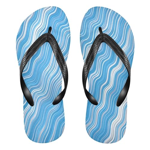 Nander Blue Ripple Sandal Flip Flops of Men's & Women's,Beach Slippers Flip Flops Shower Shoes