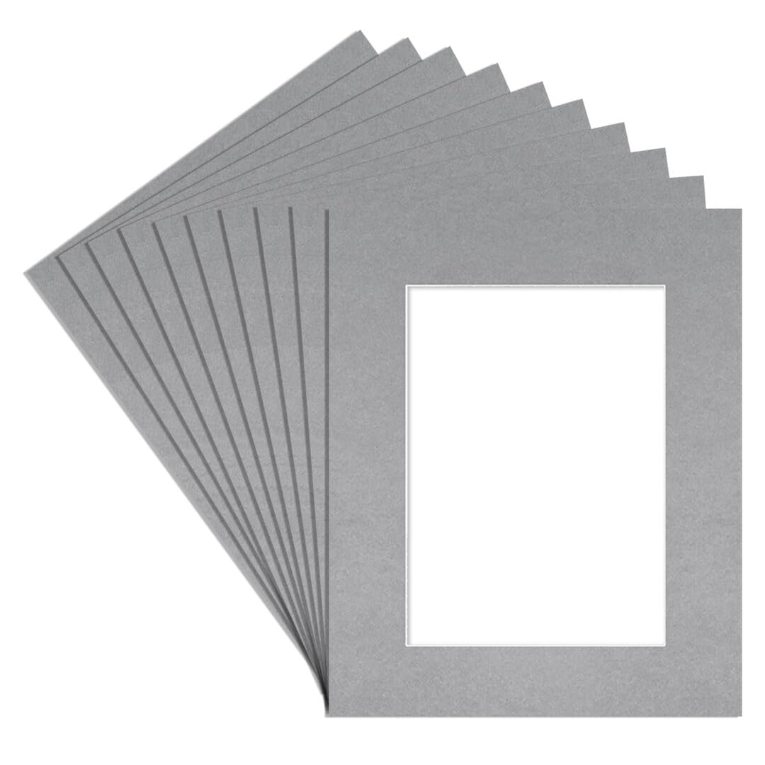 Alison Kingsgate 10X8 Silver Picture Mount - 7X5 Aperture - Pack 10 — image 1
