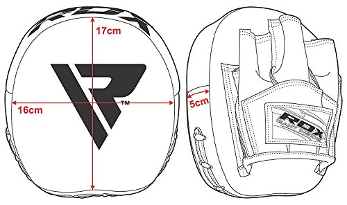 Rdx Boxing Pads Mini Focus Mitts, Maya Hide Leather Micro Hook And Jab Hand Pads, Smartie Strike Shield For Kickboxing, Mma, Muay Thai, Punching Target, Martial Arts, Karate Training #TOP2