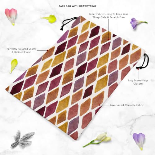 Image of ArtzFolio Checked D2 | Reusable Sack Bag | Bag for Gym, Storage, Vegetable & Travel