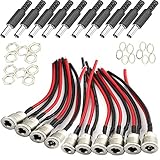 ★Lieferumfang:10x DC-Hohlstecker + 10 x DC-Buchse（Mit Kabel）