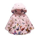 ASHER FASHION Baby Boys Girls Hooded Snowsuit Winter Warm Fur Collar Hooded Down Windproof Jacket Outerwear（01 Pink 18M-2T）