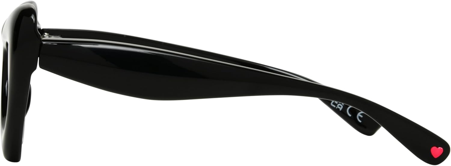 Betsey Johnson Women's Glam & Grace Heart Sunglasses, BLACK, 51 mm - Image 3