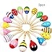 Produktbild Ogquaton 1X Kind Baby Musik Spielzeug Holz Maracas Rassel Shaker Musical Lernspielzeug Zufällige Farbe 12 * 3,5 cm Kreative und Nützliche