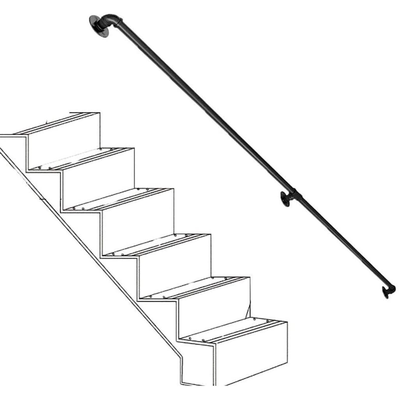 Main courante d'escalier industrielle pour sécuriser la rampe de maison familiale
